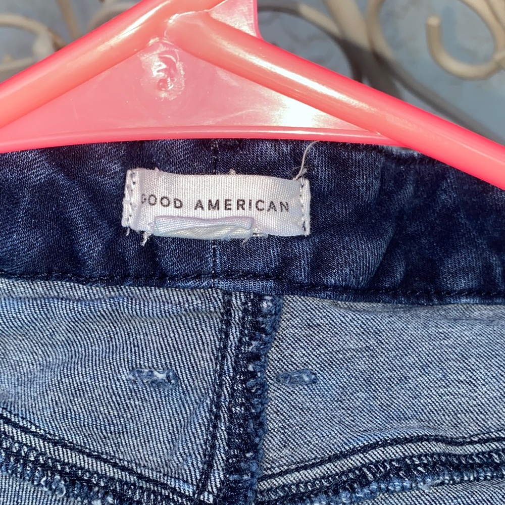 Good American Dark and Light Blue Women's Jeans